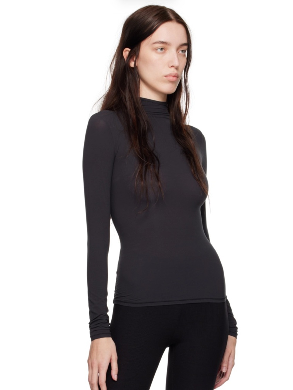 Skims Onyx Fits Everybody Turtleneck, EUC - Picture 3 of 6